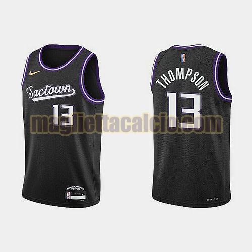 maglia uomo thompson 2022 city edition 75th anniversary edition sacramento kings nero 13