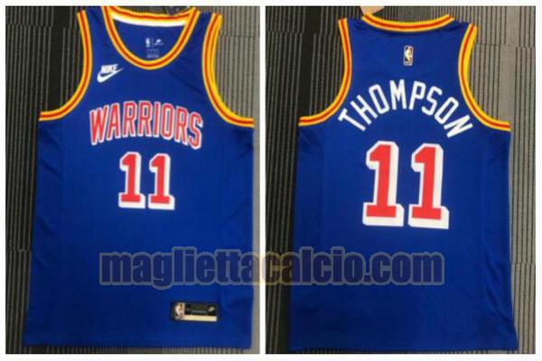 maglia uomo thompson 75° anniversario retrò golden state warriors blu marino 11