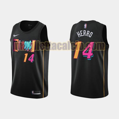 maglia uomo tyler herro 2021-22 city edition miami heat nero 14