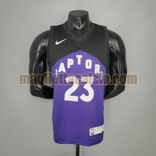 maglia uomo vanvleet edizione bonus 2021 toronto raptors viola e nero 23