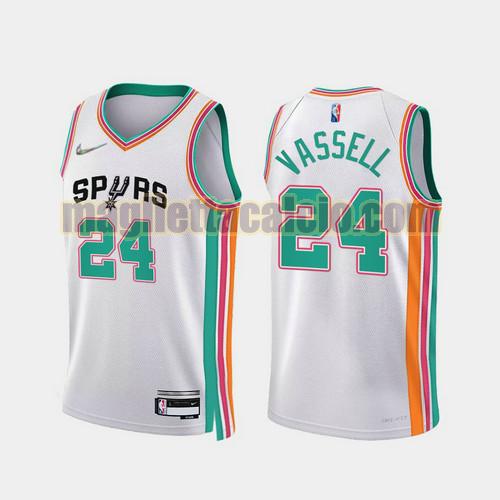 maglia uomo vassell 2022 city edition 75th anniversary edition san antonio spurs bianco 24
