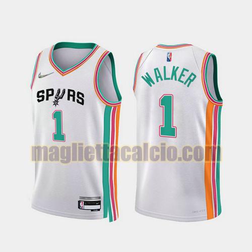 maglia uomo walker 2022 city edition 75th anniversary edition san antonio spurs bianco 1