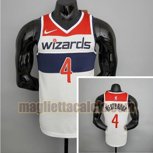 maglia uomo wesbrook 75° anniversario washington wizards nero rosso bianco 4