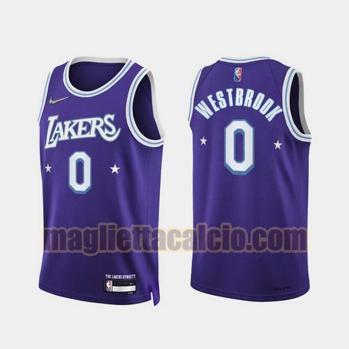 maglia uomo westbrook 2022 city edition 75th anniversary edition los angeles lakers porpora 0