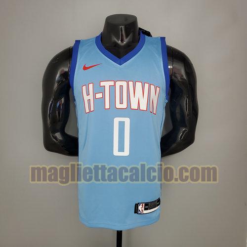 maglia uomo westbrook città edizione 2021 houston rockets blu 0