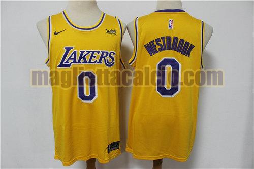 maglia uomo westbrook edizione fan los angeles lakers giallo 0