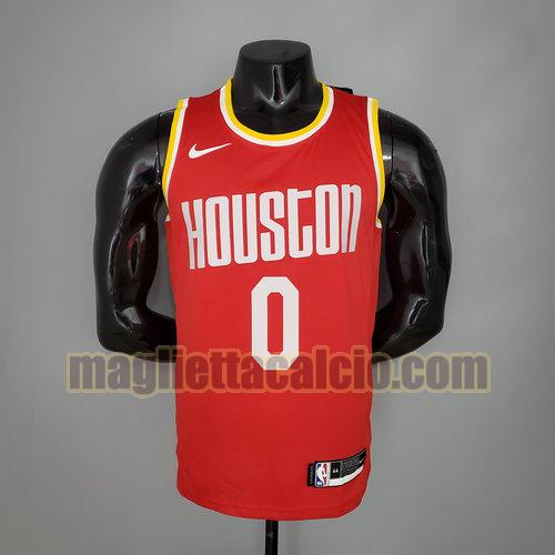 maglia uomo westbrook edizione retrò houston rockets rosso 0