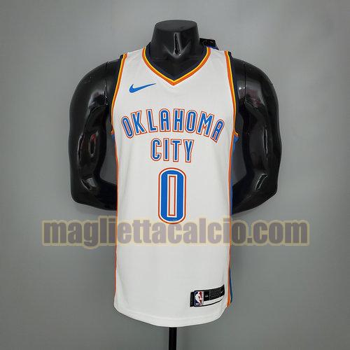 maglia uomo westbrook oklahoma city thunder bianco 0