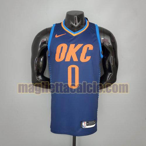 maglia uomo westbrook oklahoma city thunder strisce blu 0