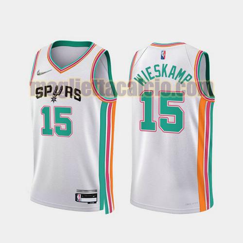 maglia uomo wieskamp 2022 city edition 75th anniversary edition san antonio spurs bianco 15