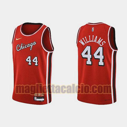 maglia uomo williams 2022 city edition 75th anniversary edition chicago bulls rosso 44