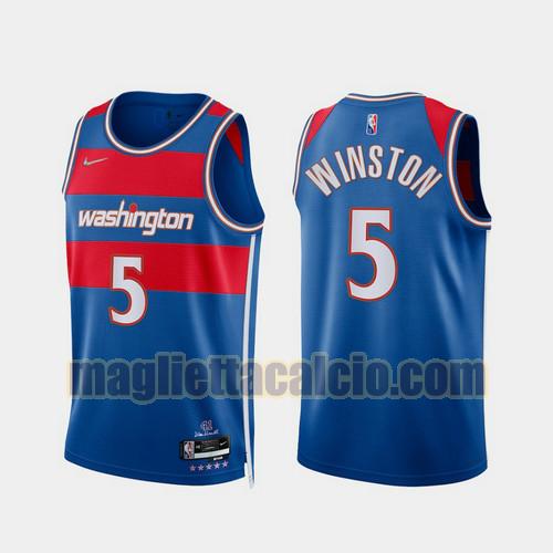 maglia uomo winston 2022 city edition 75th anniversary edition washington wizards blu 5