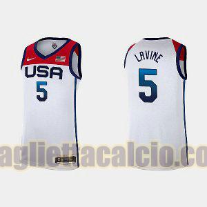 maglia uomo zach lavine 2021 tokyo usa bianco 5