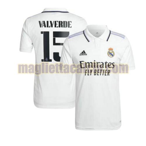 maglia valverde 15 real madrid uomo prima 2022-2023