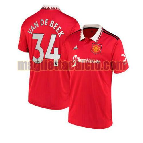 maglia van de beek 34 manchester united uomo prima 2022-2023