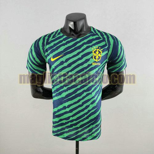 maglia verde blu brasile uomo special edition player version 2022-2023