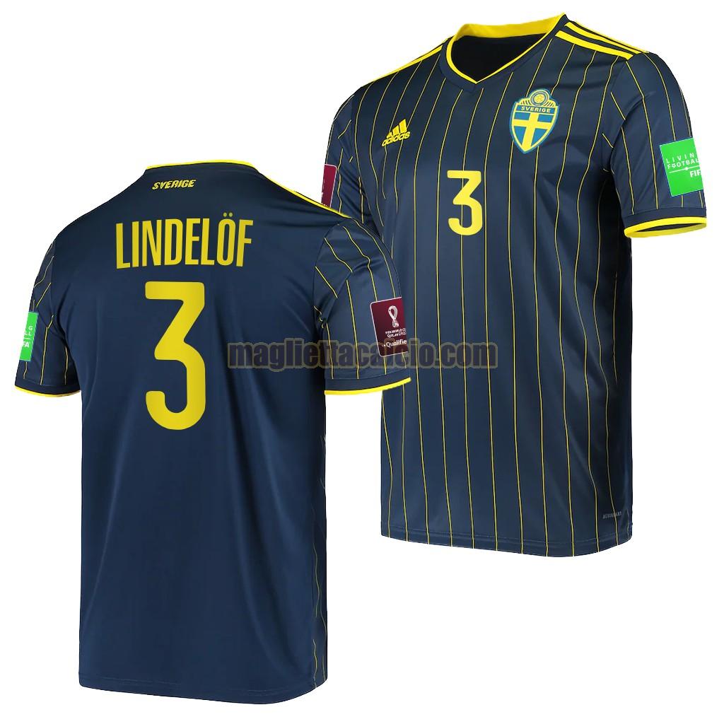 maglia victor lindelof 3 svezia uomo seconda 2022