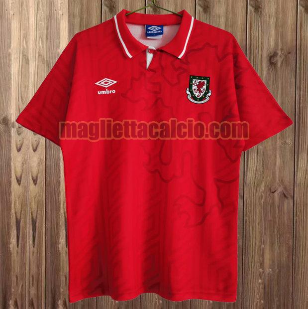 maglia wales rosso prima 1992-1994