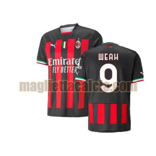 maglia weah 9 ac milan uomo prima 2022-2023