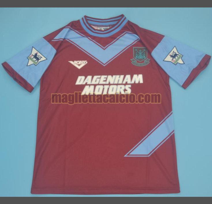 maglia west ham rosso prima 1993-1995