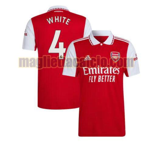 maglia white 4 arsenal uomo prima 2022-2023