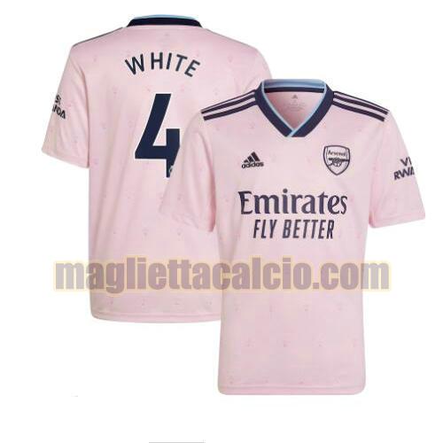 maglia white 4 arsenal uomo terza 2022-2023