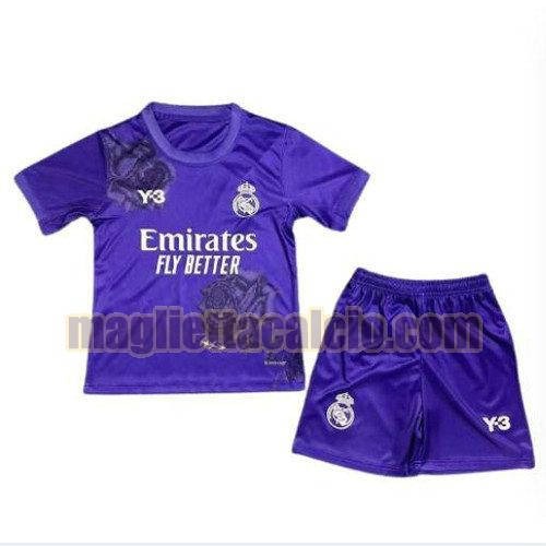 maglia y3 special edition real madrid bambino viola 2024-2025