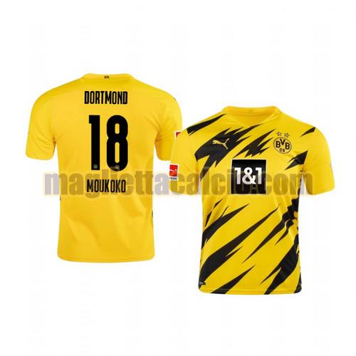 maglia youssoufa moukoko 18 borussia dortmund uomo prima 2020-2021