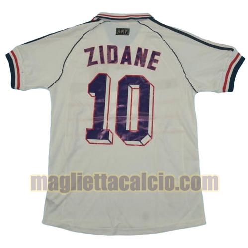 maglia zidane 10 francia uomo seconda divisa coppa del mondo 1998