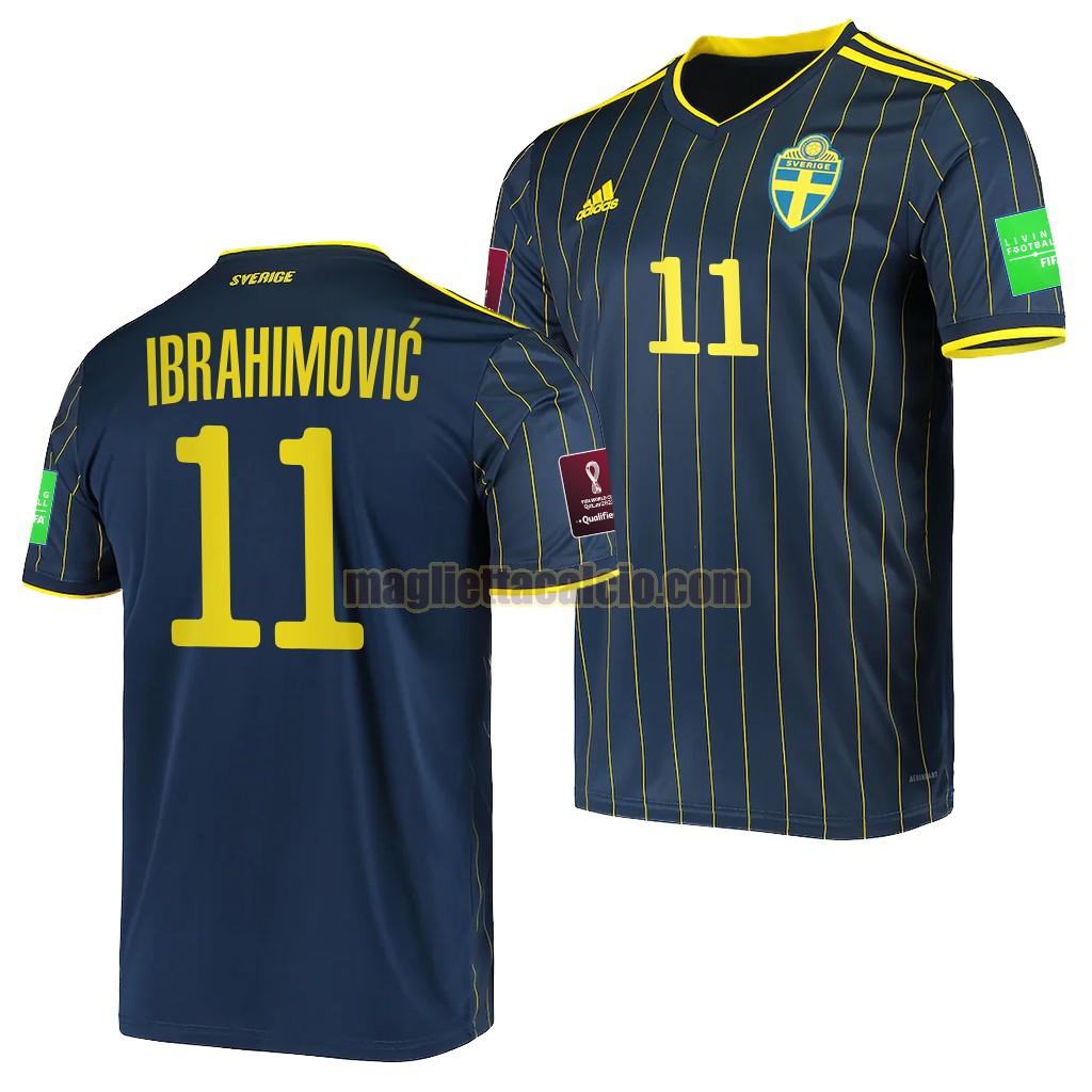 maglia zlatan ibrahimovic 11 svezia uomo seconda 2022