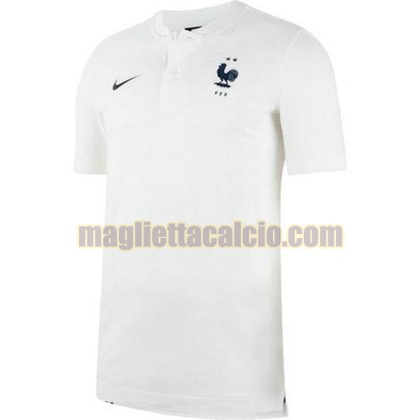maglietta polo francia uomo bianco 2020-2021