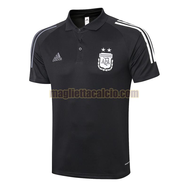 magliette polo calcio argentina uomo nero 2020-2021