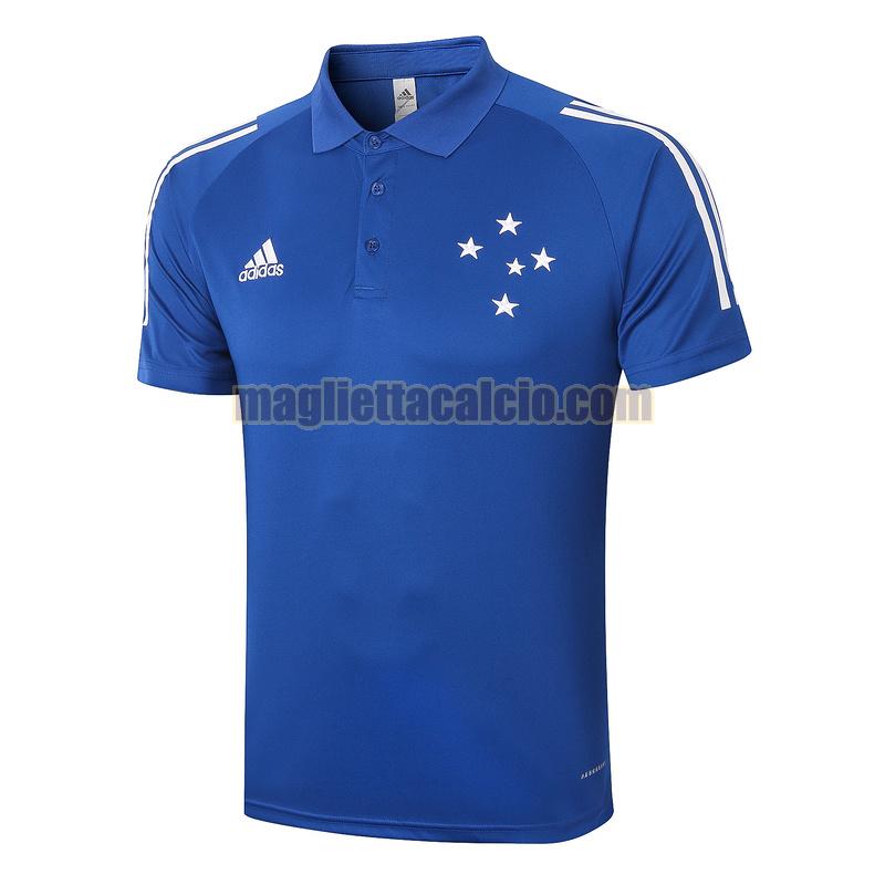 magliette polo calcio cruzeiro uomo blu 2020-2021