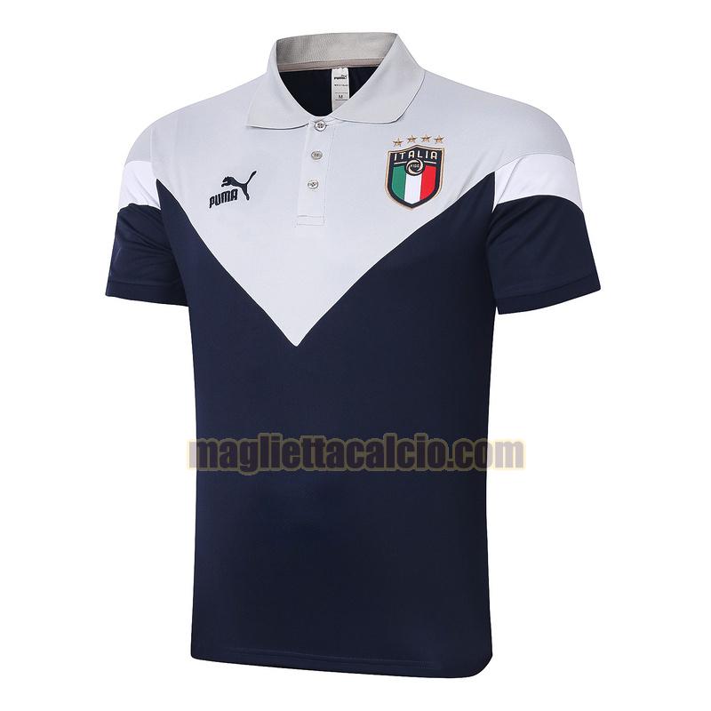 magliette polo calcio italia uomo bianca grigio 2020-2021