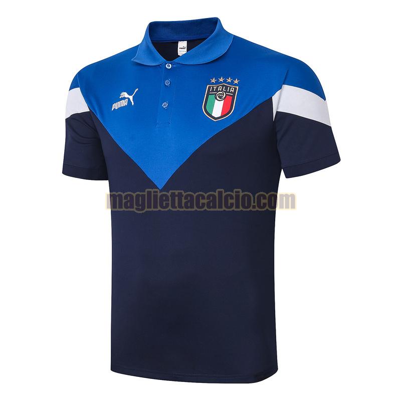 magliette polo calcio italia uomo blu 2020-2021