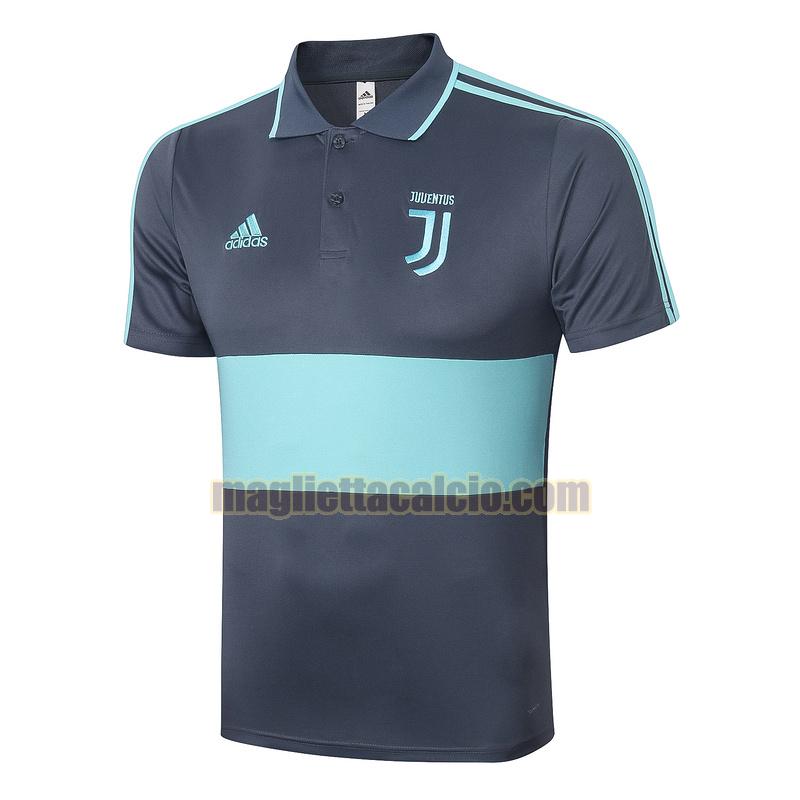 magliette polo calcio juventus uomo blu grigio 2020-2021