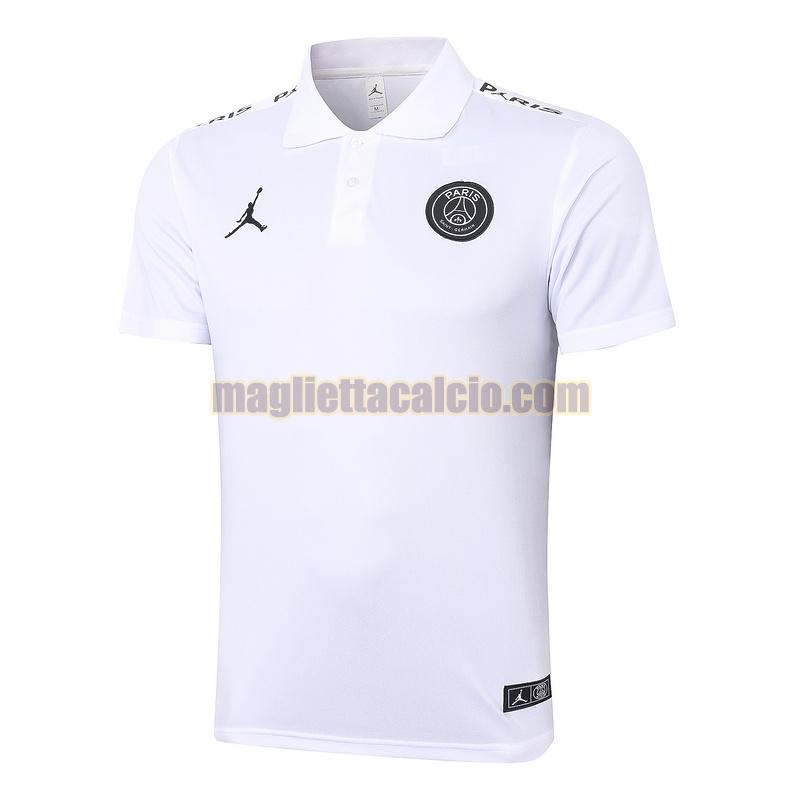 magliette polo calcio paris saint germain uomo bianca 2020-2021