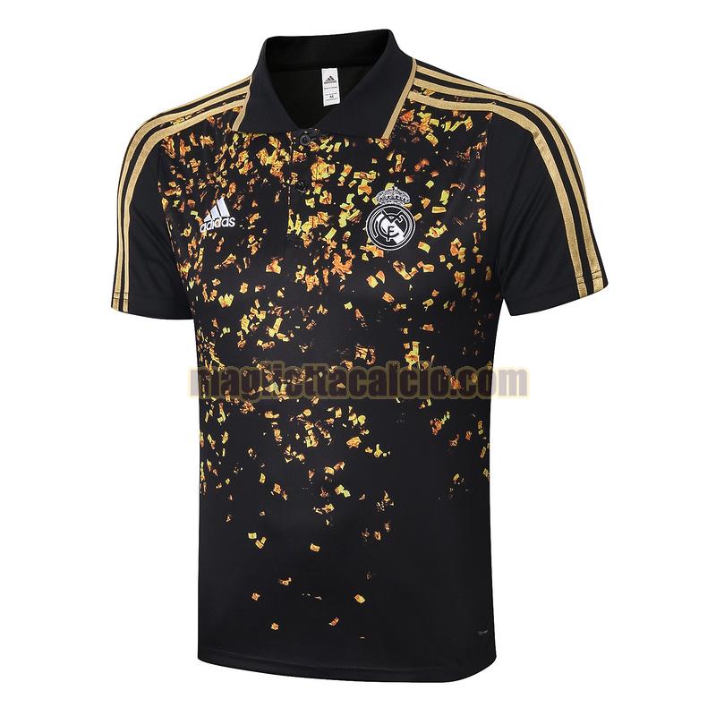 magliette polo calcio real madrid uomo nero 2020-2021