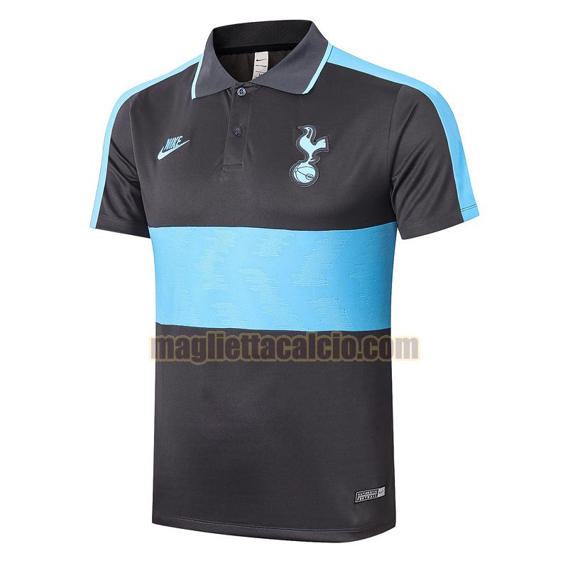 magliette polo calcio tottenham hotspur uomo grigio blu 2020-2021