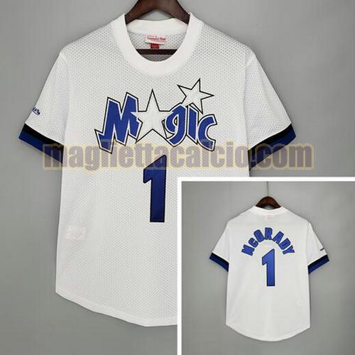 manica corta maglia uomo mcgrady retrò orlando magic bianco 1