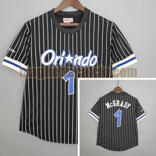 manica corta maglia uomo mcgrady retrò orlando magic nero 1