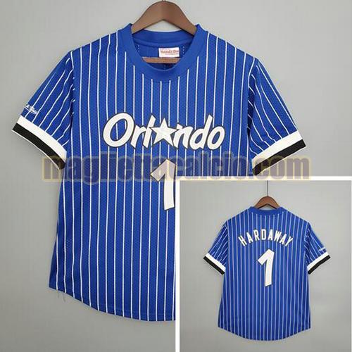 manica corta maglia uomo penny hardaway retrò orlando magic blu 1