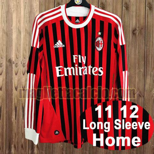 manica lunga maglia prima ac milan uomo 2011 2012