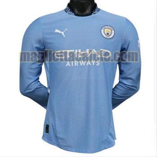 manica lunga player version maglia prima manchester city uomo 2024-2025