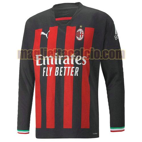 maniche lunghe maglia ac milan uomo prima 2022-2023