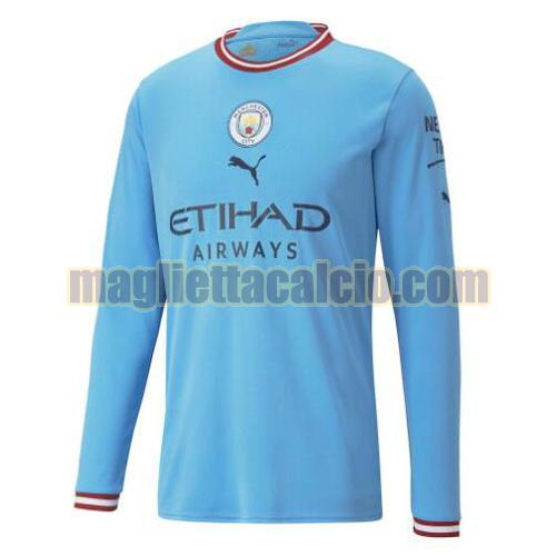 maniche lunghe maglia manchester city uomo prima 2022-2023