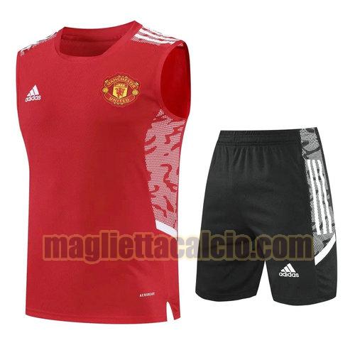 pantaloncini + canotta manchester united uomo rosso 2022-2023