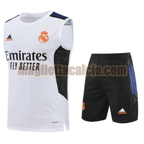 pantaloncini + canotta real madrid uomo bianco 2022-2023