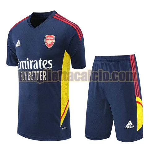 pantaloncini + maniche corte blu reale arsenal uomo training 2022-2023