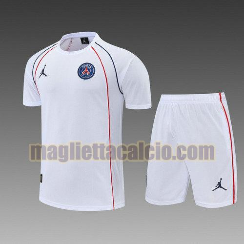 pantaloncini + maniche corte paris saint germain uomo bianco 2022-2023